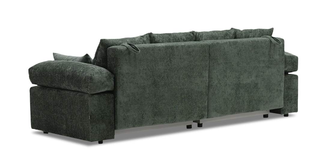 Прямой диван Тайлин Зеленый шенилл