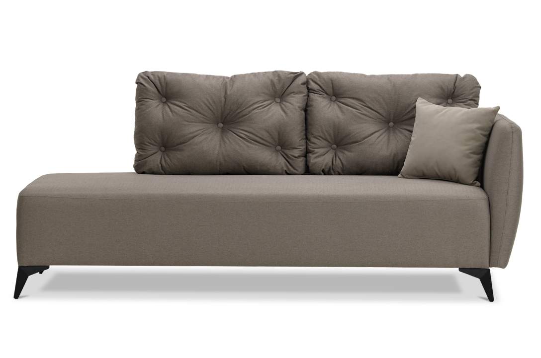 Угловая кушетка Тиволи 190 коричневая рогожка