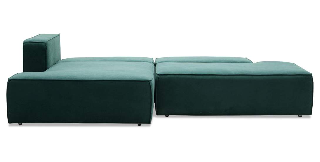 Угловой диван левый Рейф Изумрудный велюр