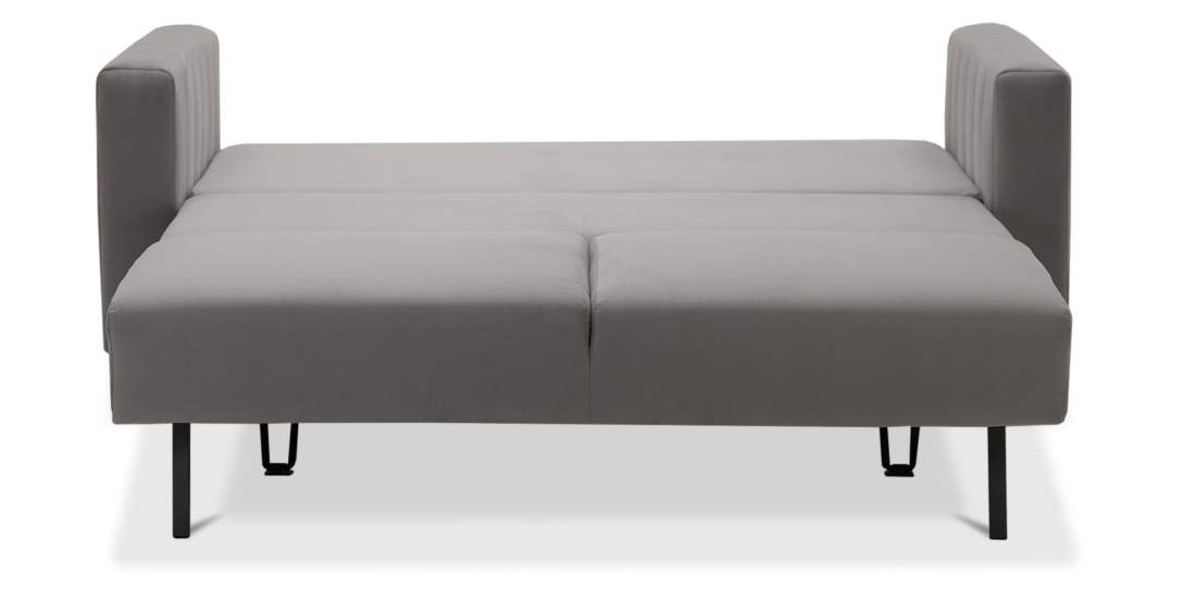 Прямой мини диван Эмма 140 Светло-серый велюр