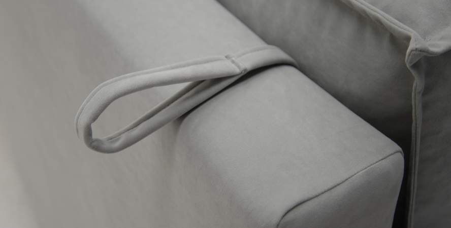 Прямой диван Фабио Дымчатый серый велюр Уцененный