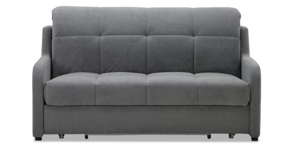 Прямой диван Стронг 155 серый велюр 