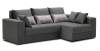 Угловой диван правый Майами антрацитовый велюр Уцененный