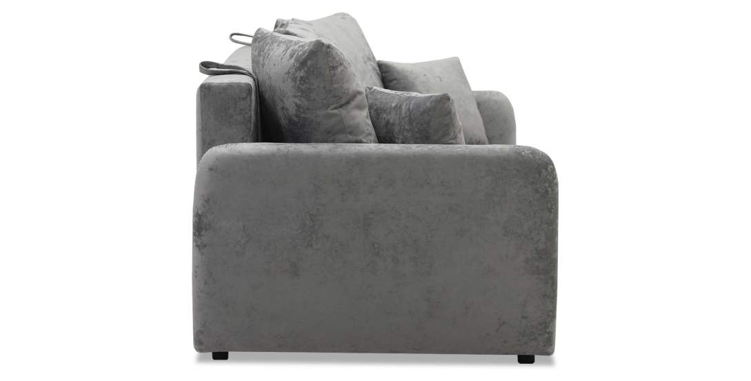 Прямой диван Волда Жемчужно-серебряный велюр