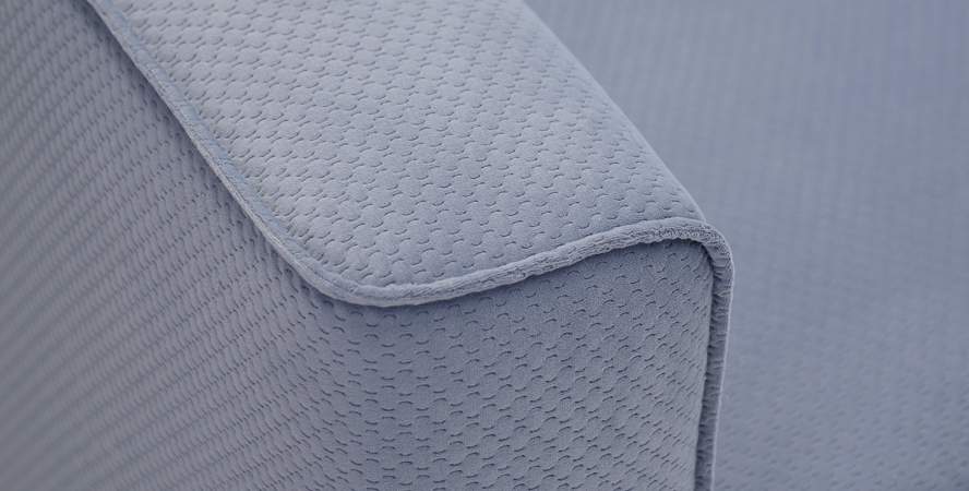 Прямой мини диван-кушетка Мокка Дымчатый синий велюр Уцененный