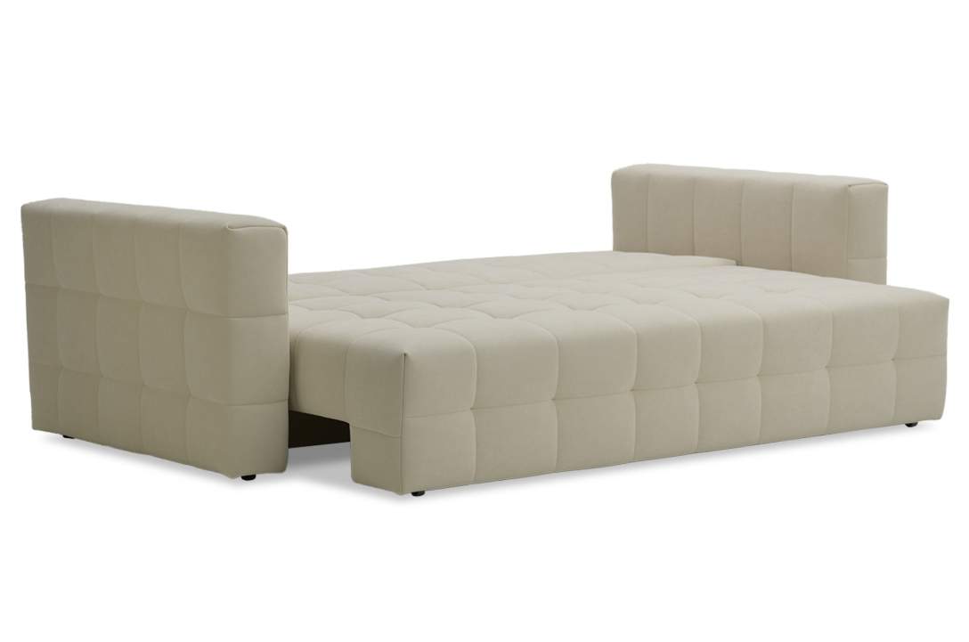 Прямой диван Энзо бежевый велюр