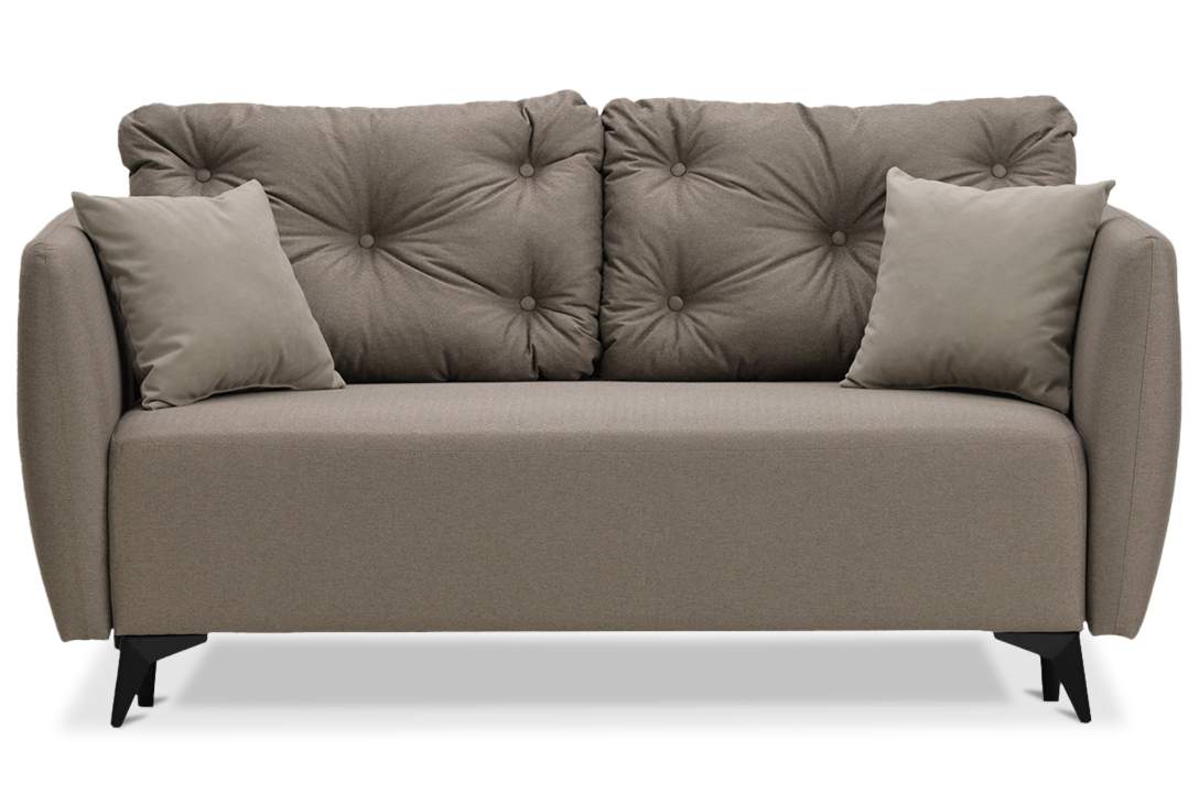 Прямой мини диван Тиволи 140 коричневая рогожка