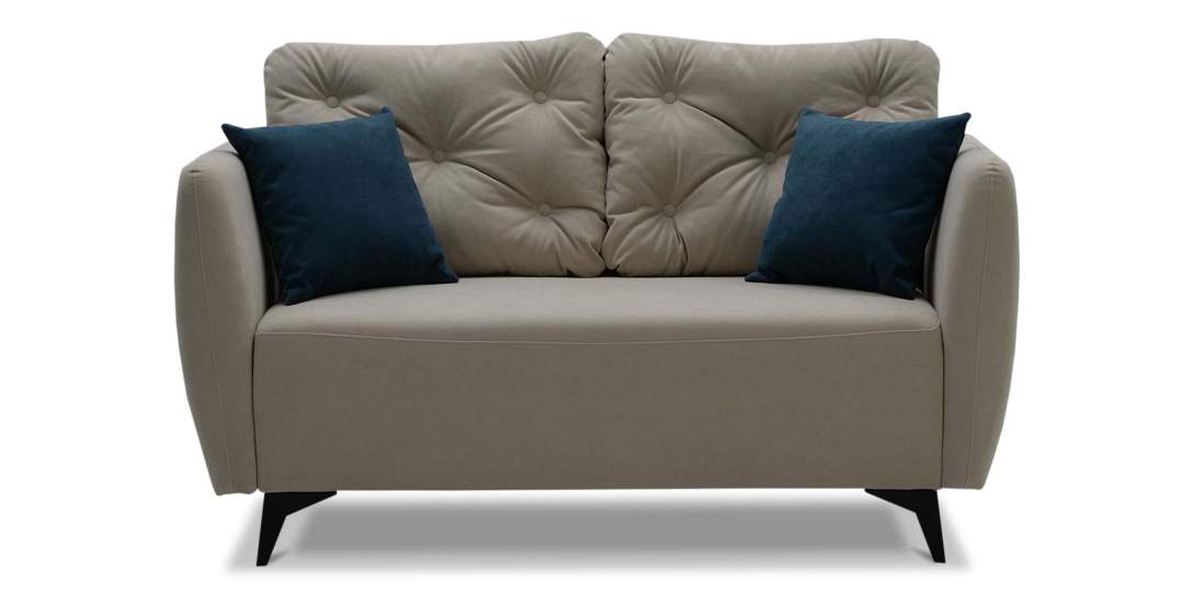 Прямой диван-кушетка Тиволи 120 Айвори велюр