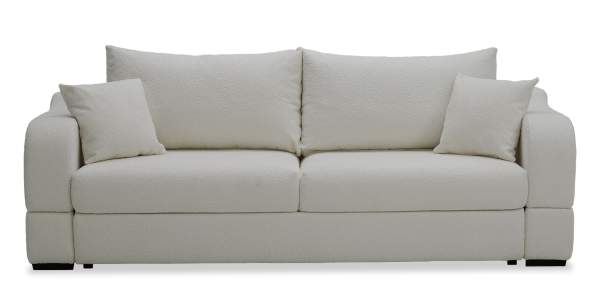 Прямой диван Фоджа белый букле