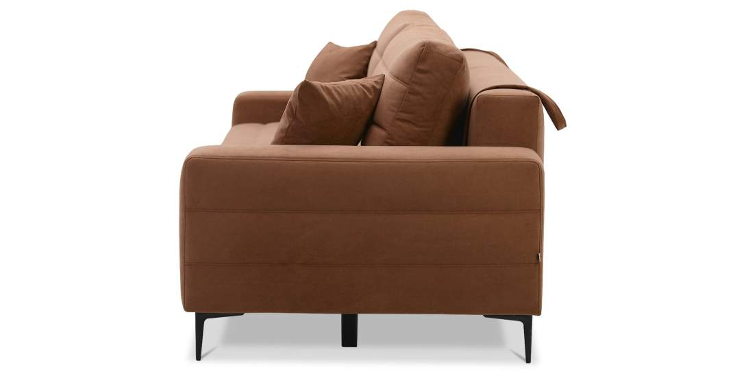 Прямой диван Белес Терракотовый велюр 