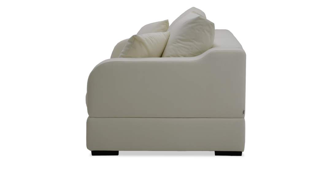 Прямой диван Фоджа молочный велюр