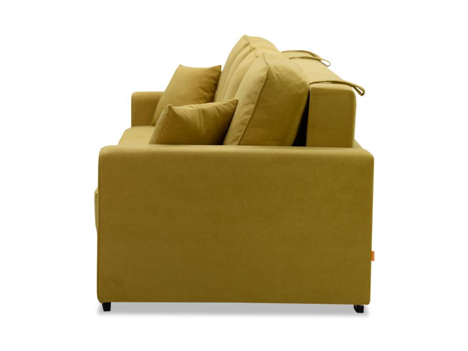Диван трансформер Астон MAX горчичный велюр