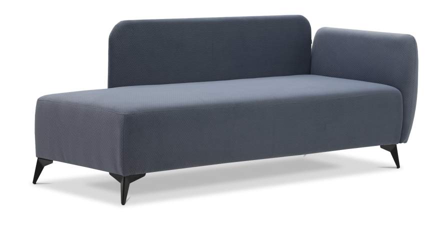 Угловая кушетка Тиволи 190 Cеро-синий велюр Уцененный