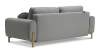 Прямой диван Тельда серый велюр