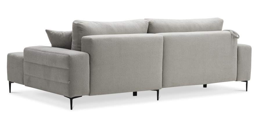 Угловой диван правый Белес Молочный велюр Уцененный