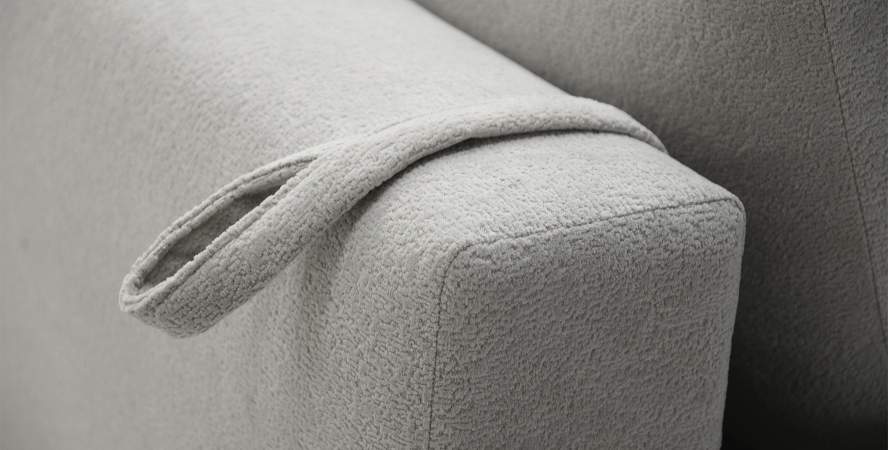 Угловой диван правый Белес Молочный велюр Уцененный