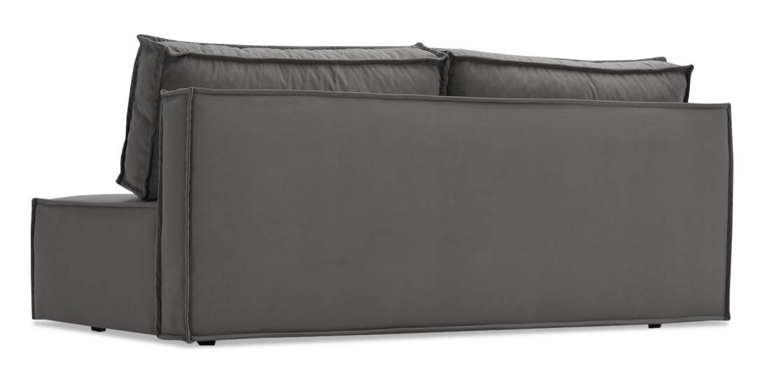 Прямой диван Фабио Fit Cерый велюр