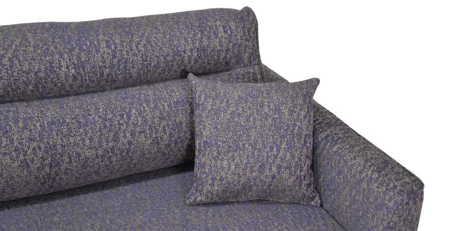 Прямой диван Авилла фиолетовая рогожка меланж