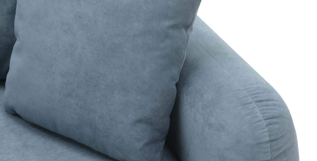 Прямой диван Волда Индиго велюр