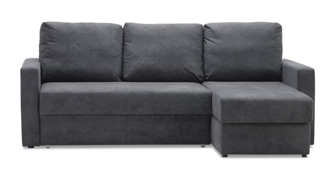 Угловой диван Мекс Графитовый букле