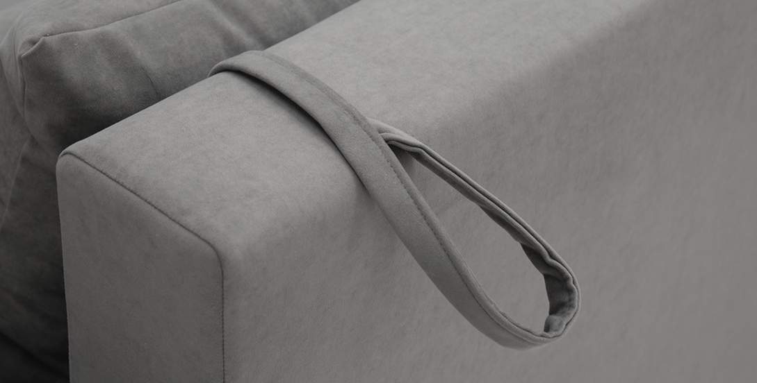 Угловой диван Тьерри Антрацитовый велюр 