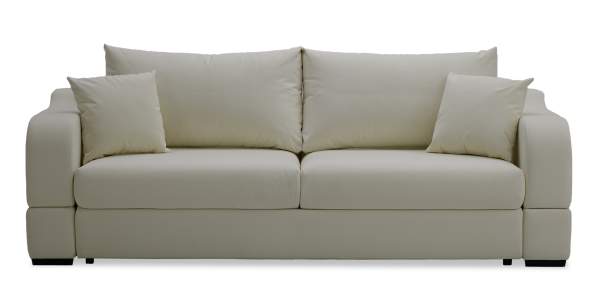 Прямой диван Фоджа молочный велюр