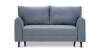 Прямой мини диван Касита 140 голубой велюр