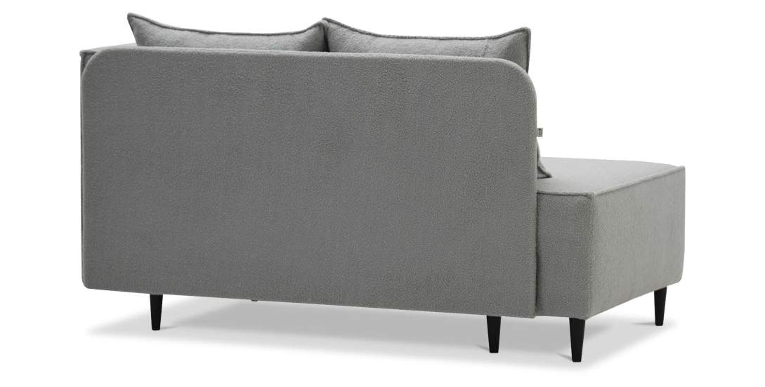 Угловая кушетка правая Элфи Cеребристый букле 