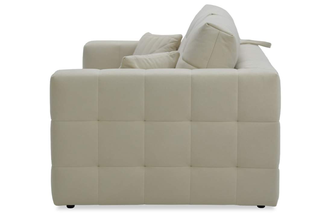 Прямой диван Энзо бежевый велюр