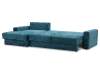 Угловой диван левый Вегас синий велюр