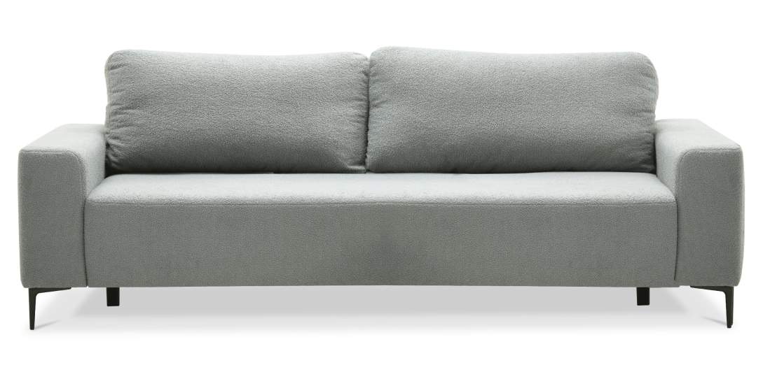 Прямой диван Вебер серебристый букле