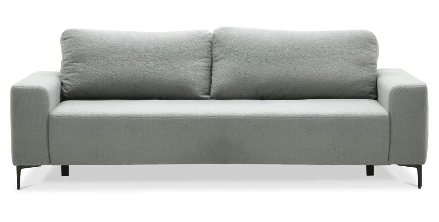 Прямой диван Вебер серебристый букле