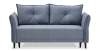Прямой мини диван Лома 140 серо-синий велюр 