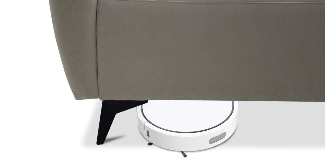 Прямой диван-кушетка Тиволи 120 Айвори велюр