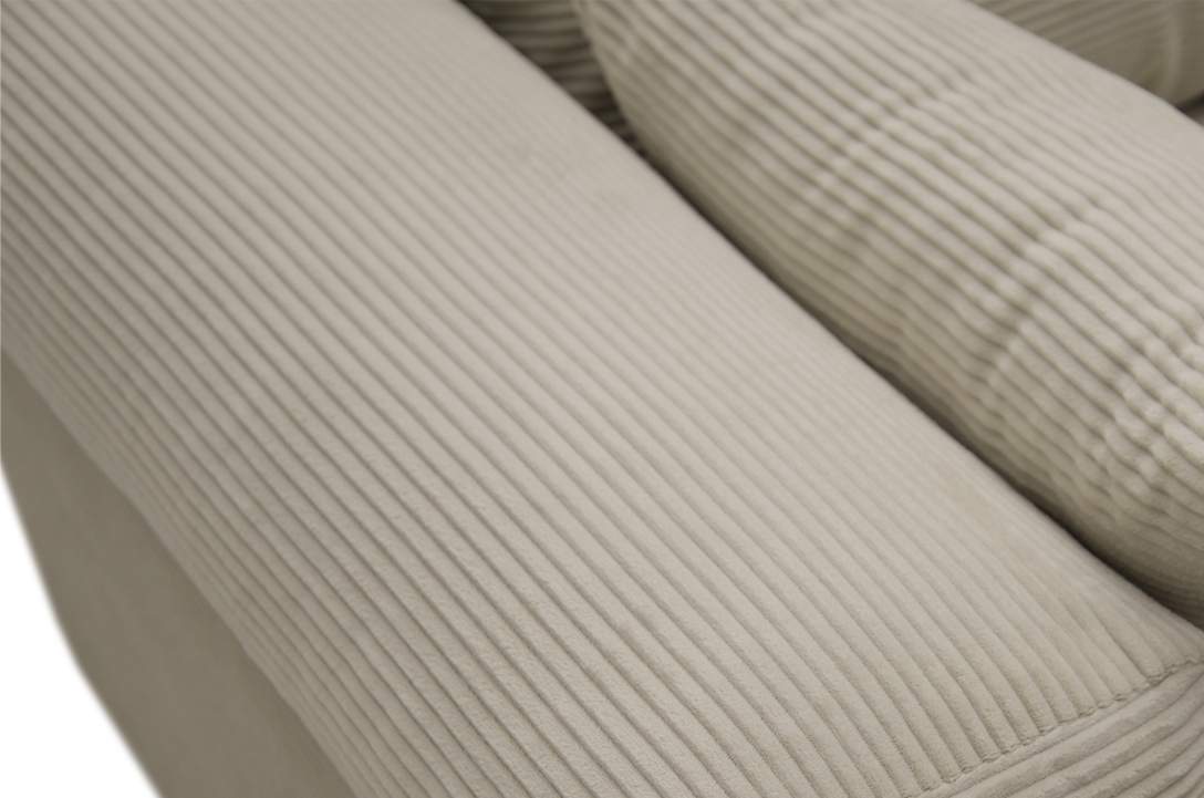 Угловой диван правый Тайлин кремовый велюр 