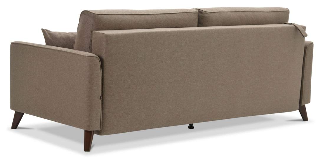 Прямой диван Авилла Светло-коричневая рогожка