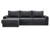 Угловой диван левый Вегас графитовый велюр