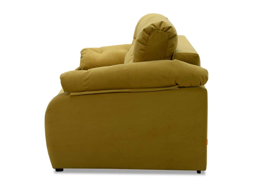 Прямой диван Вестон горчичный велюр