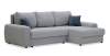 Угловой диван правый Коста светло-серый велюр