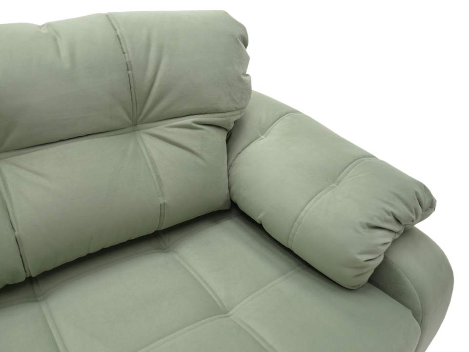 Прямой диван Вестон светло-зеленый велюр