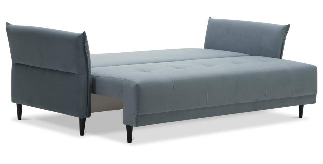 Прямой диван Лома Голубой велюр