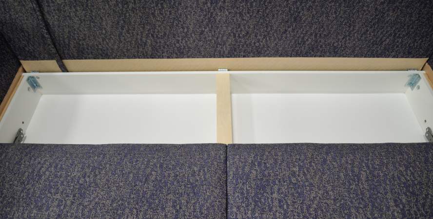 Прямой диван Авилла фиолетовая рогожка меланж