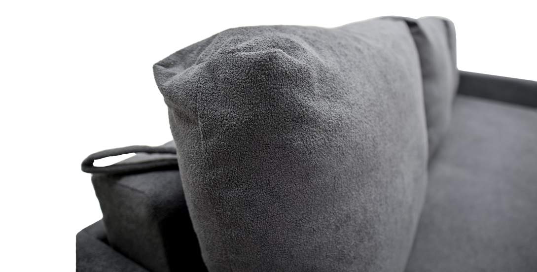 Прямой диван Мекс Графитовый букле