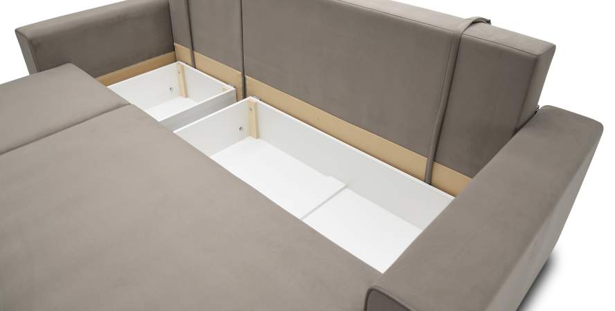 Диван трансформер Астон Светло-коричневый велюр Уцененный