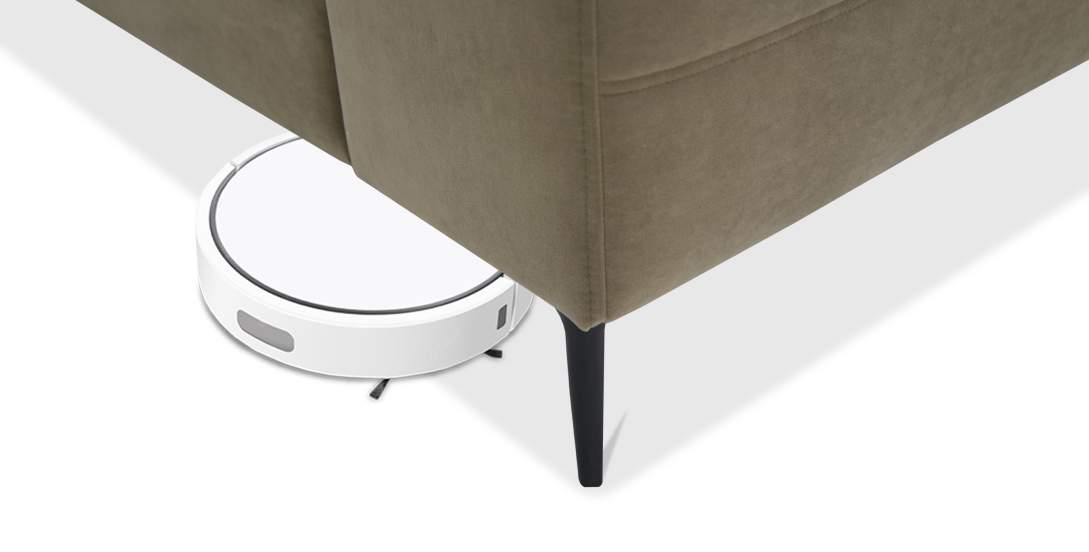 Угловой диван правый Белес Светло-коричневый велюр