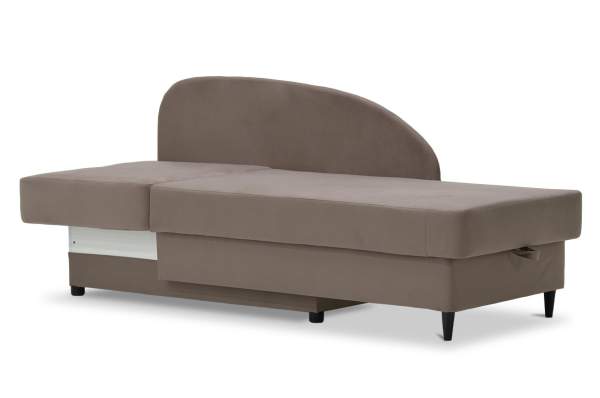 Угловая кушетка левая Иби мокка велюр