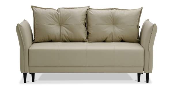 Прямой мини диван Лома 140 бежевая искусственная кожа