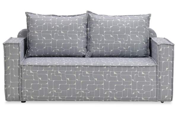 Прямой мини диван Бохо светло-серый жаккард