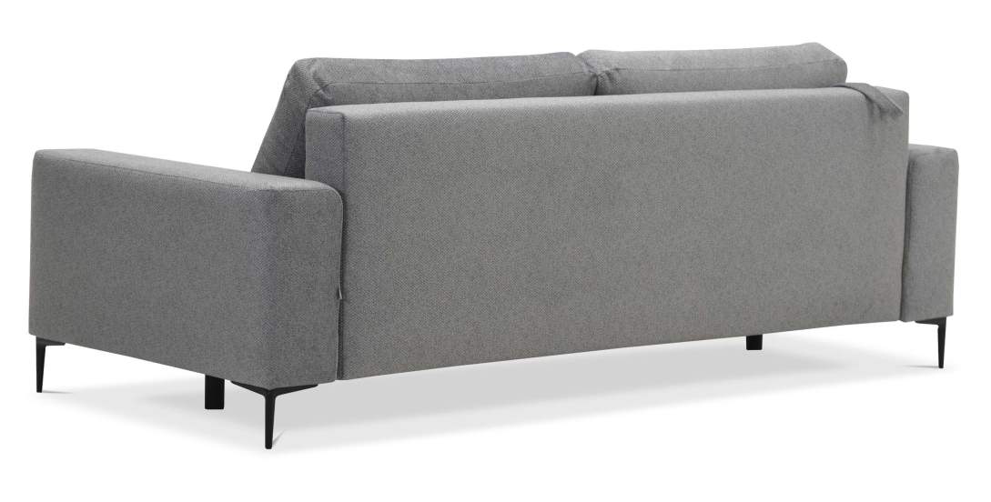 Прямой диван Вебер Жемчужно-серый велюр