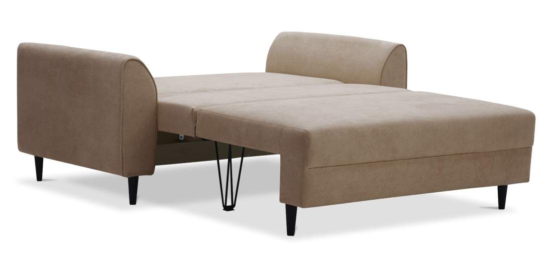 Прямой мини диван Касита 120 бежевый букле 